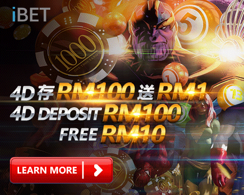 iBET 4D Online Betting Deposit RM100 Get Free RM10 Bonus	