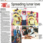 RM1mil to charity for CNY Spreading lunar love Lottery donates close