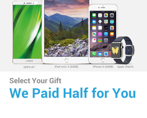 Select Your Gift We Paid Half For You