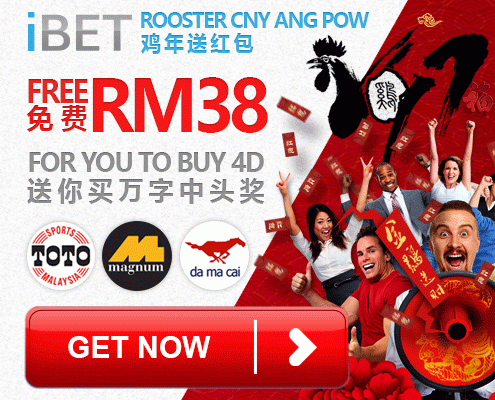 Free RM38 Rooster CNY Ang Pow in iBET Casino