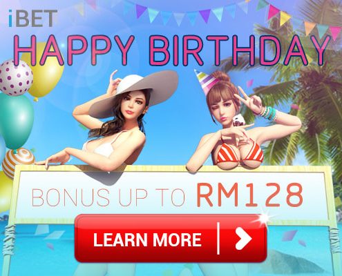 iBET Online Casino Birthday Bonus RM 38, RM 88 & RM 128